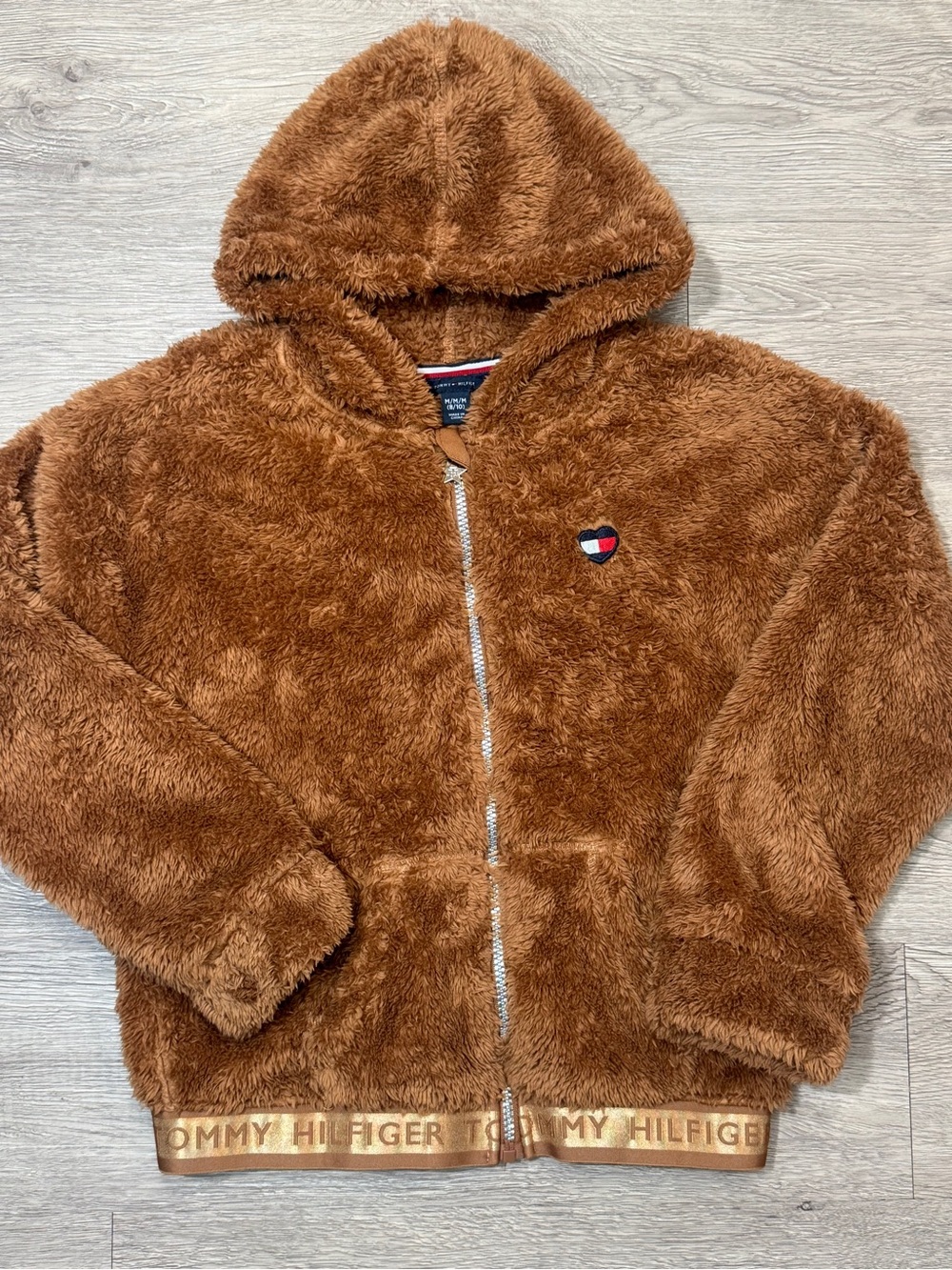 Rare 
Tommy Hilfiger 
heart bear hoody 
Size kids medium